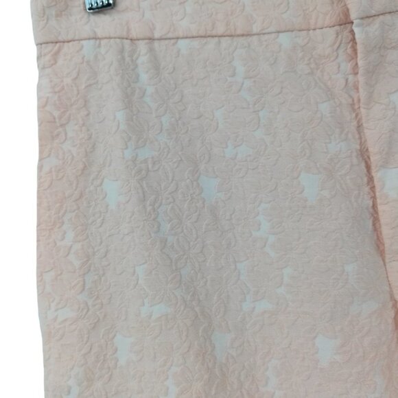 Chloe Floral Embossed Pink Tapestry Ankle Pants Size 38 US M Bubblegum Cropped - Picture 5 of 12